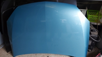 Licht blauwe motorkap Opel Corsa C